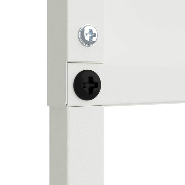 vidaXL Hageprivat skjerm Fretwork Hvit 50 x 140 cm Kaldvalsest&aring;l