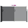vidaXL Uttrekkbar sidemarkise svart 117x300 cm