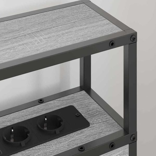 vidaXL Lagringshodegavl med hylle Gr&aring; sonoma 75 cm Konstruert tre