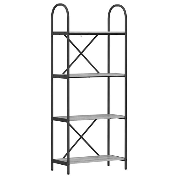 vidaXL Bokhylle Gr&aring; Sonoma 60 x 30 x 146 cm Konstruert tre