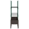 vidaXL Plantekasse med espalier brun 120x40x142,5 cm PP