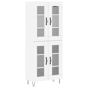 vidaXL Highboard hvit 69,5x34x180 cm konstruert tre
