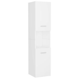 vidaXL Baderomsskap hvit 30x30x130 cm konstruert tre