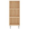 vidaXL Highboard sonoma eik 34,5x34x180 cm konstruert tre