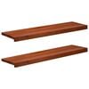 vidaXL Vinduplanker 2 stk. Brun 90 x 30 x 2 cm Massiv b&oslash;ketre