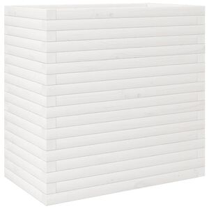 vidaXL Plantekasse hvit 70x40x68,5 cm heltre furu