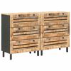 vidaXL Oppbevaringsskap 2 stk. 120 x 33 x 75 cm Massiv mango tre