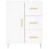 vidaXL Highboard hvit 69,5x34x180 cm konstruert tre