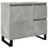 vidaXL Baderomsservantskap betonggr&aring; 65x33x60 cm konstruert tre