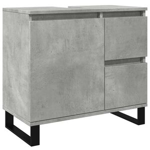 vidaXL Baderomsservantskap betonggr&aring; 65x33x60 cm konstruert tre