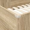 vidaXL Loft seng ramme med skrivebord Sonoma eik 90 x 200 cm