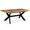 vidaXL Spisebord heltre mango og st&aring;lkors 180 cm