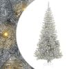 vidaXL Juletre med LED-lys S&oslash;lv 180 cm PET og st&aring;l