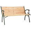 vidaXL Hagebenk 123 cm st&oslash;pejern og heltre furu