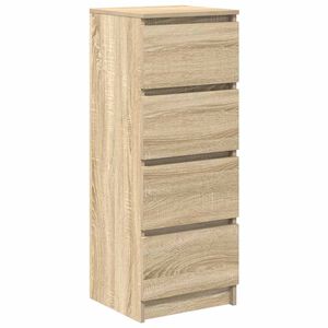 vidaXL Skjenk sonoma eik 37,5x35x99 cm konstruert tre