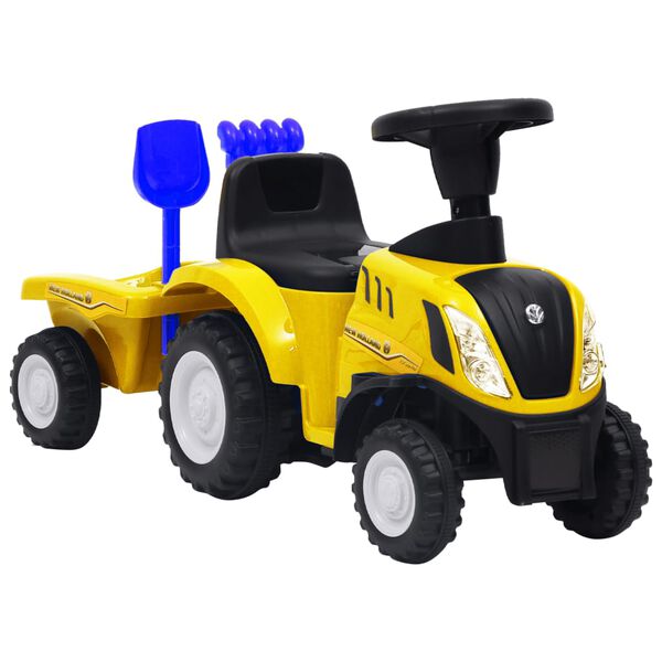 vidaXL Barnetraktor New Holland gul