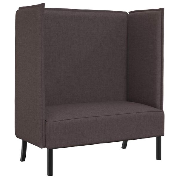 vidaXL Høyrygget sofa Mørkebrun 109 x 56 x 121 cm stoff