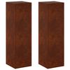 vidaXL Planteholder 2 pcs Rusten 30 x 30 x 100 cm Cortenst&aring;l
