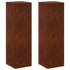 vidaXL Planteholder 2 pcs Rusten 30 x 30 x 100 cm Cortenst&aring;l