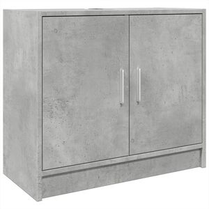 vidaXL Servantskap betonggr&aring; 63x29x55 cm konstruert tre