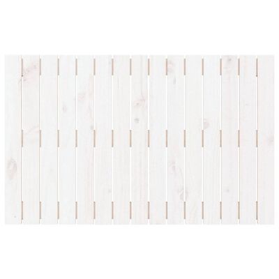 vidaXL Veggmontert sengegavl hvit 95,5x3x60 cm heltre furu