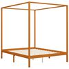 vidaXL Himmelsengeramme med 2 skuffer heltre furu 180x200 cm