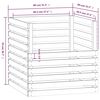 vidaXL Kompostkasse hvit 80x80x78 cm heltre furu