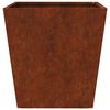 vidaXL Hageplanter 2 stk 40x40x40 cm oksidert st&aring;l