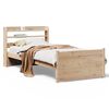 vidaXL Sengeramme med hodegavl 90x190 cm heltre furu