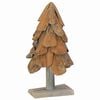 vidaXL Juletre med stativ Brun 61 cm Heltre teak