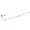 vidaXL Vegghylle mørkebrun 200x50x(2-4) cm behandlet heltre eik