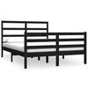 vidaXL Sengeramme svart heltre furu 140x190 cm