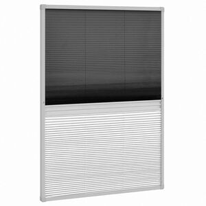vidaXL Plissert insektskjerm for vindu aluminium 80x120 cm solskjerm