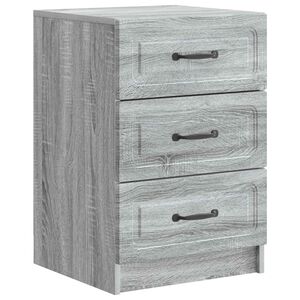 vidaXL Nattbordskap Gr&aring; sonoma 43 x 41 x 63,5 cm Konstruert tre