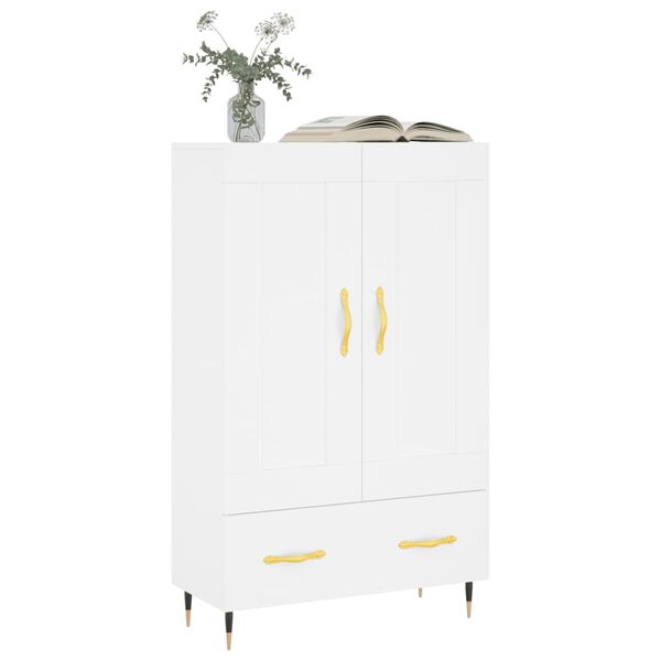 vidaXL Highboard hvit 69,5x31x115 cm konstruert tre