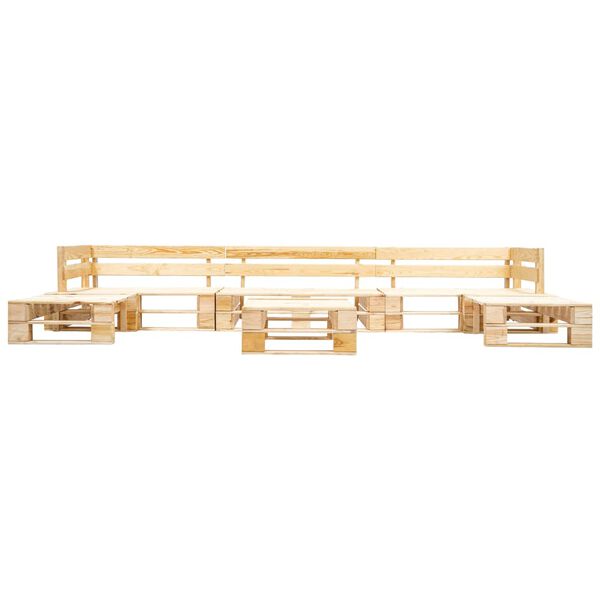 vidaXL Hagem&oslash;belsett 6 deler tre naturlig