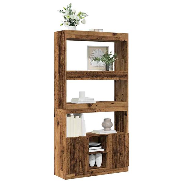 vidaXL Highboard gammelt tre 92x33x180 cm konstruert tre