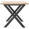 vidaXL Salongbord X-ramme 100x50x45 cm heltre furu og stål