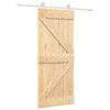 vidaXL Skyved&oslash;r 85 x 210 cm Massiv Furu Tre (Ubehandlet)