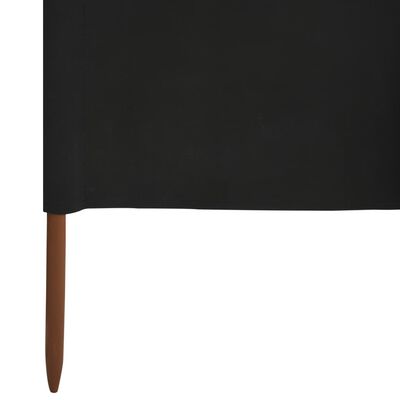 vidaXL Vindskjerm 5 paneler stoff 600x160 cm svart