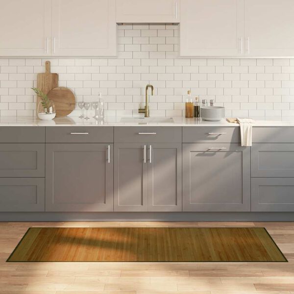 vidaXL Teppe rektangul&aelig;r brun 70x200 cm bambus