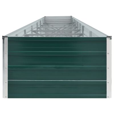 vidaXL Høybed galvanisert stål 600x80x45 cm grønn