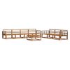vidaXL Utend&oslash;rs sofa-sett 8 pcs Naturlig Solid akasietre