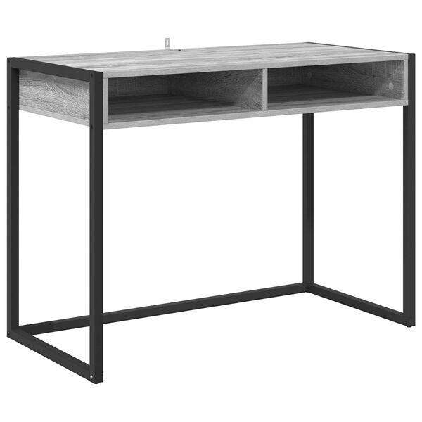 vidaXL Skrivebord Gr&aring; Sonoma 100 x 50 x 75 cm Konstruert tre