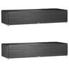 vidaXL Solsengtrekk 2 stk 12 maljer 205x75x40 cm polyetylen