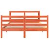 vidaXL Sengeramme uten madrass voksbrun 120x190 cm heltre furu