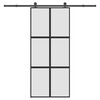 vidaXL Skyved&oslash;r med monteringssett 90x205 cm herdet glass og aluminium