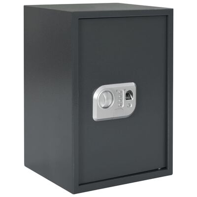 vidaXL Digital safe med fingeravtrykk mørk grå 35x31x50 cm