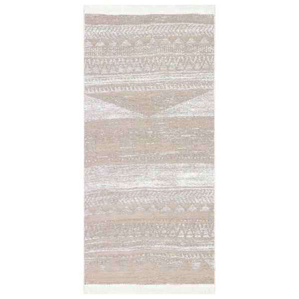 vidaXL Teppe beige 80x150 cm bomull