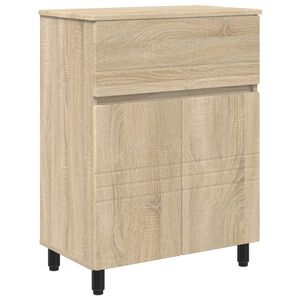 vidaXL Bad Sminkebord Sonoma eik 60 x 35 x 80 cm Konstruert tre